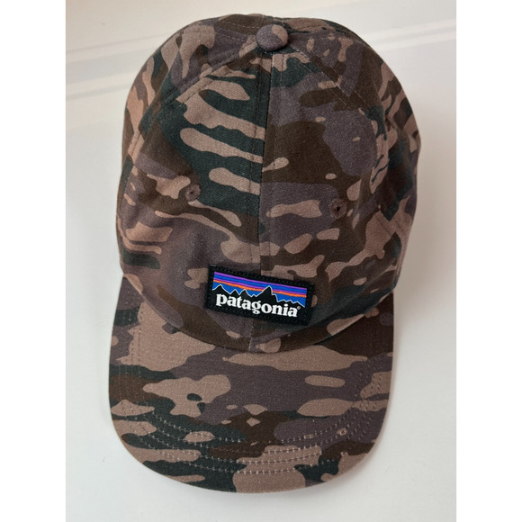 Patagonia P-6 Label Trad Cap Camo Camouflage Hat No Size Adjustable Adults - Picture 8 of 8